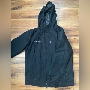 Free Country Men's Hooded Black Raincoat